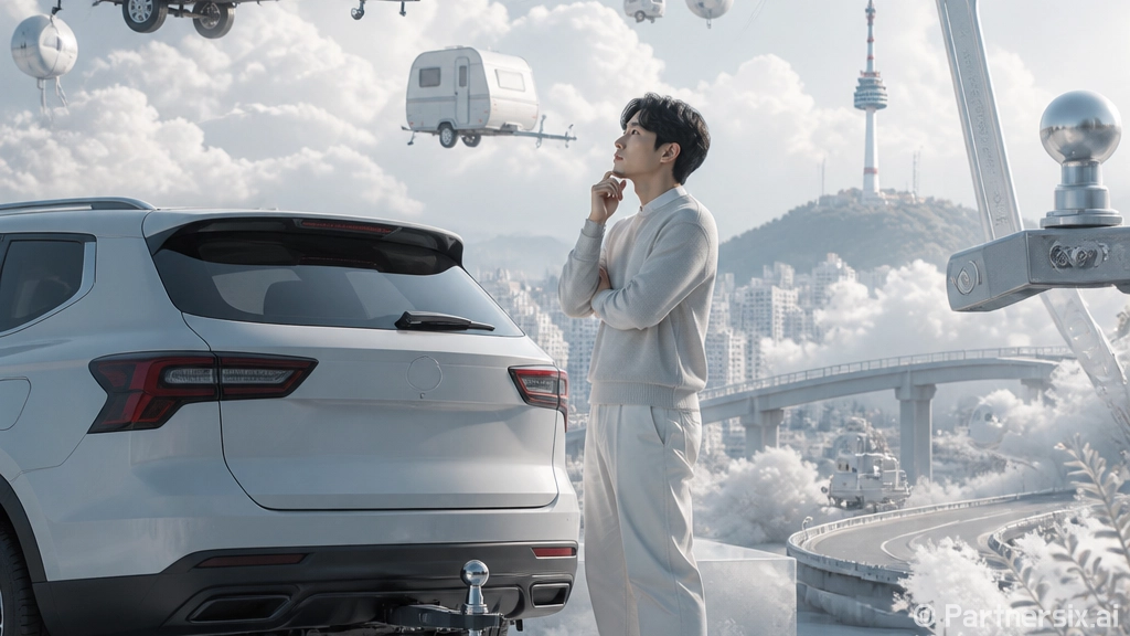 견인기 달고 트레일…