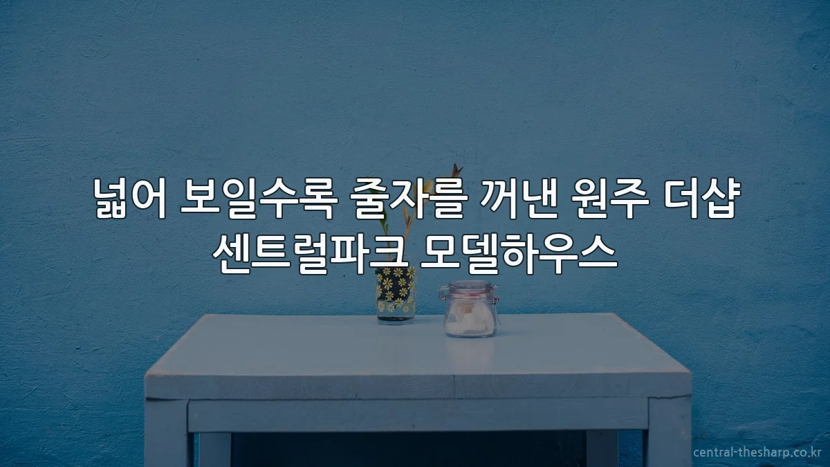넓어 보일수록 줄자를 꺼낸 원주 더샵 센트럴파크 모델하우스