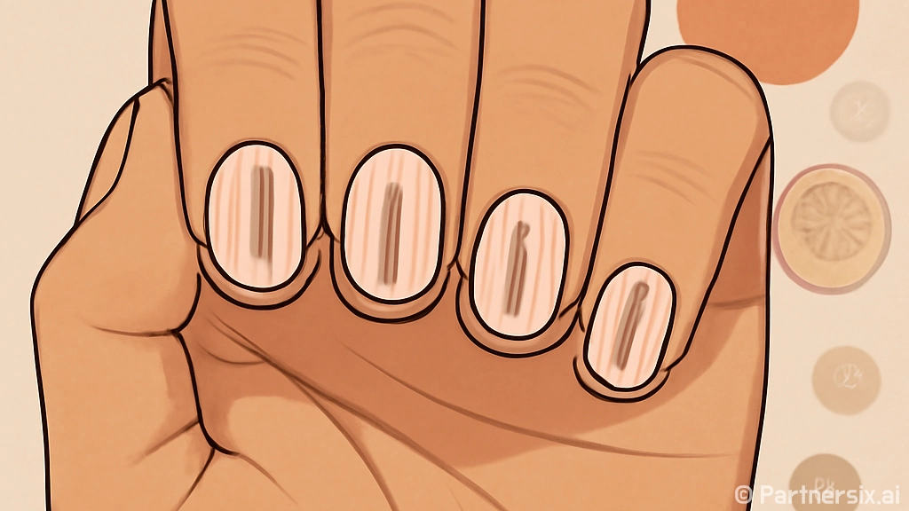 손톱 검은세로줄을 …