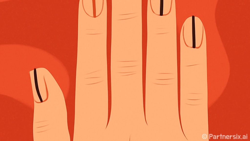 손톱에 검은 세로줄…