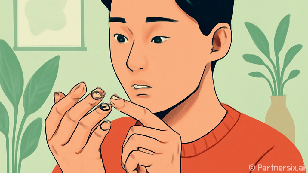 손톱에 검은 세로줄…