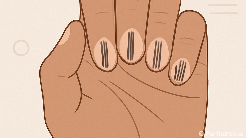 손톱에 검은 세로줄…