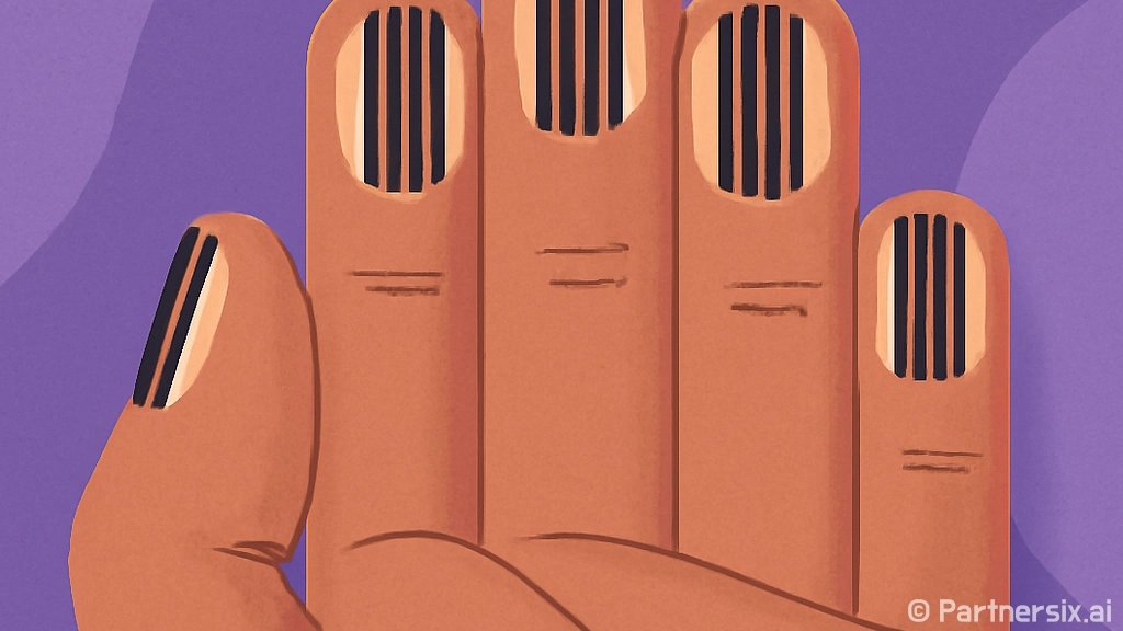 손톱에 검은 세로줄…