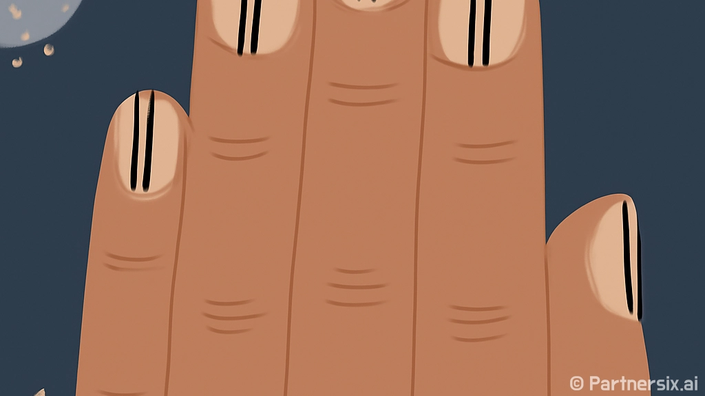 손톱의 검은 세로줄…