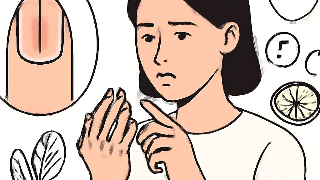 손톱에 검은 세로줄…