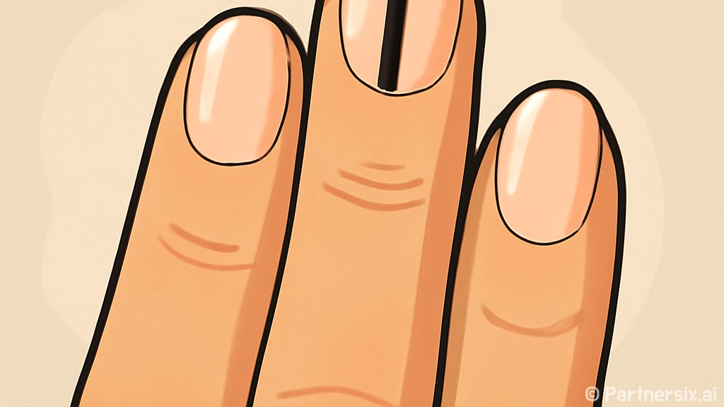 손톱에 검은 세로줄…