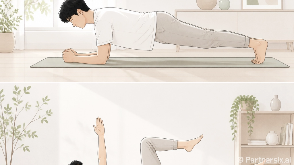 코어운동, 허리 아…