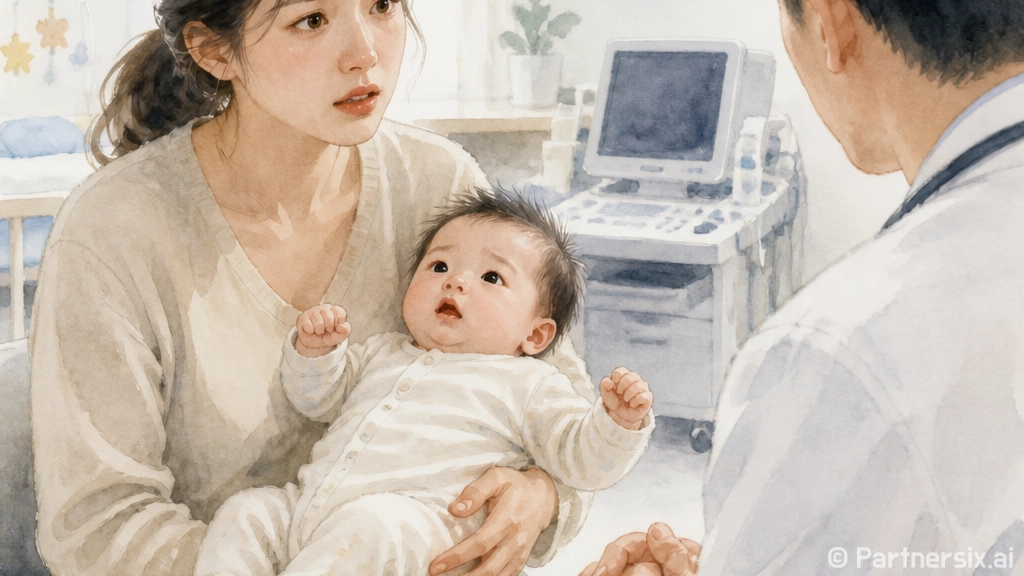 아기가 갑자기 움찔…