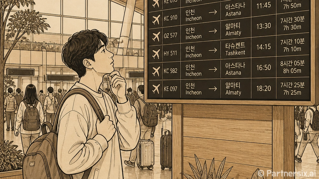 카자흐스탄 비행시간…