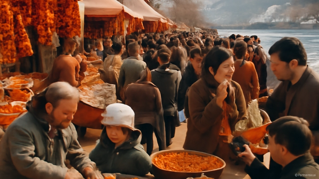 겨울 바람 속 달콤…