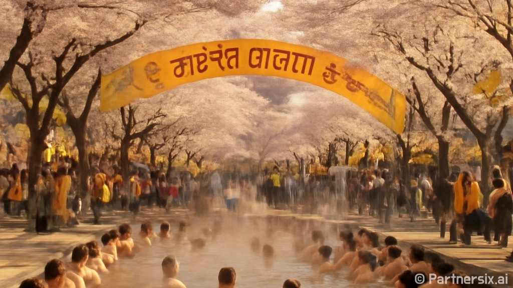 53도 온천과 벚꽃…