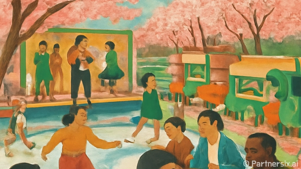 벚꽃길 따라 펼쳐진…