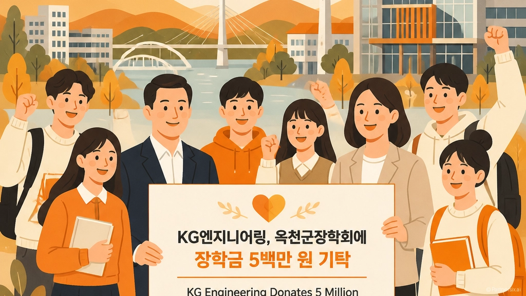 KG엔지니어링, 옥천군장학회에 장학금 5백만 원 기탁