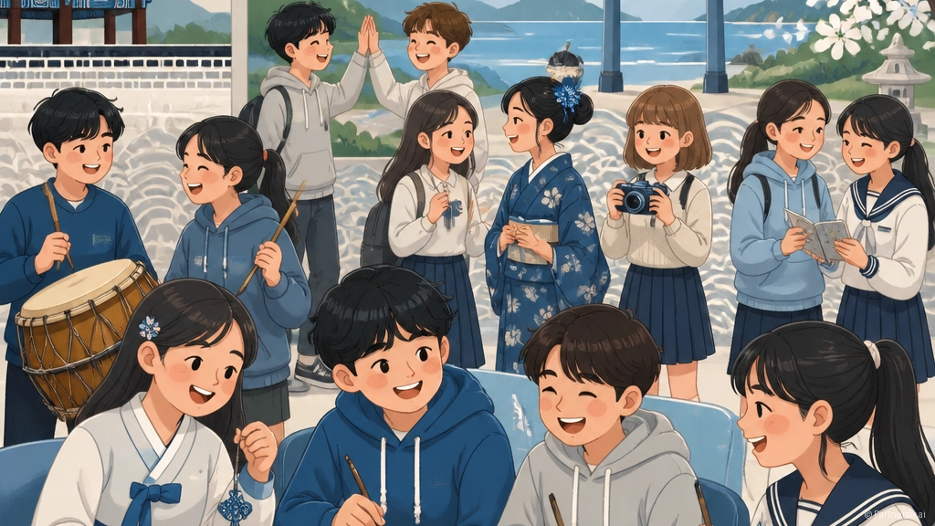 옥천-고노헤 중학생 교류 8년 만에 재개