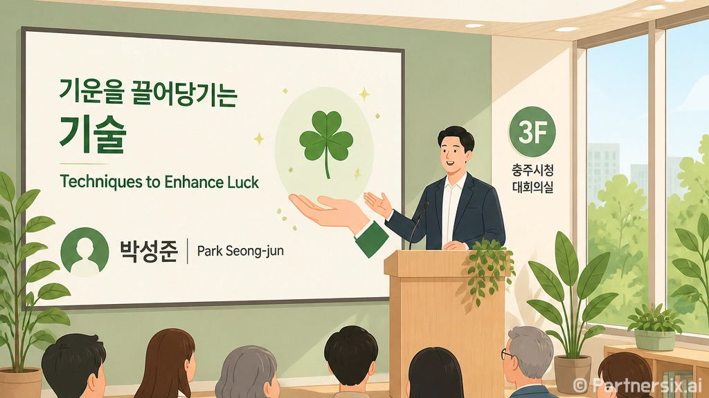 충주아카데미 9월 특강, 운을 높이는 비결 공개