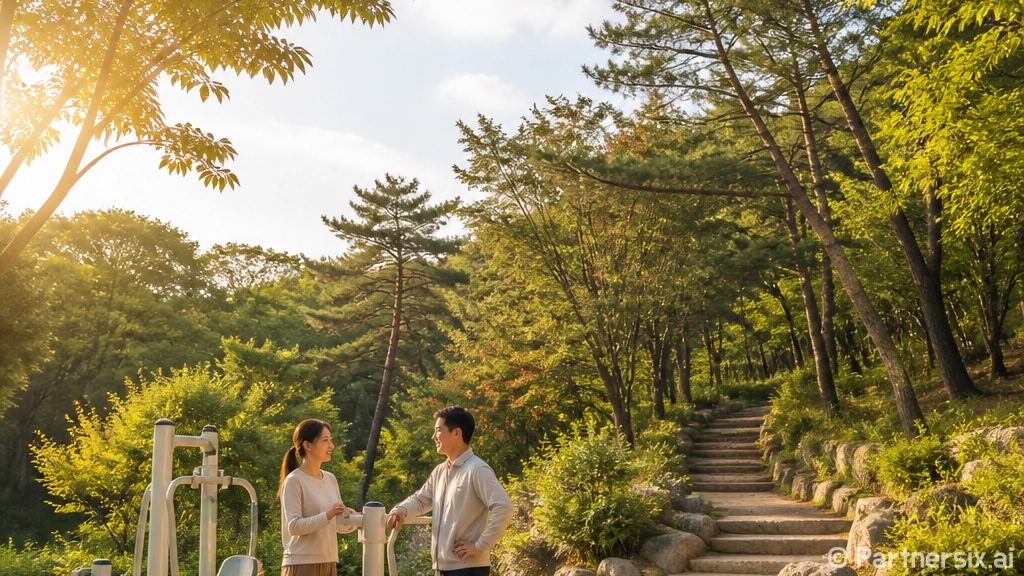 진천 남산골 체력단련장 숲속 힐링 산책