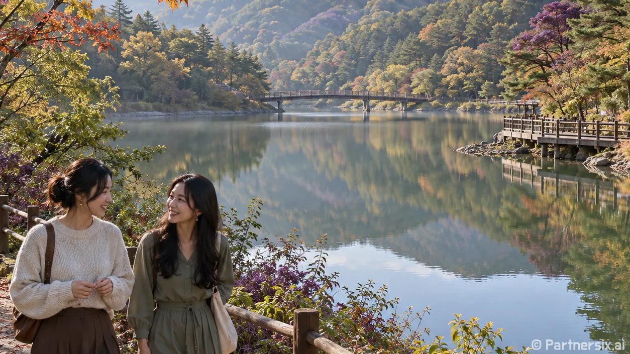 물길 따라 걷는 원남의 가을