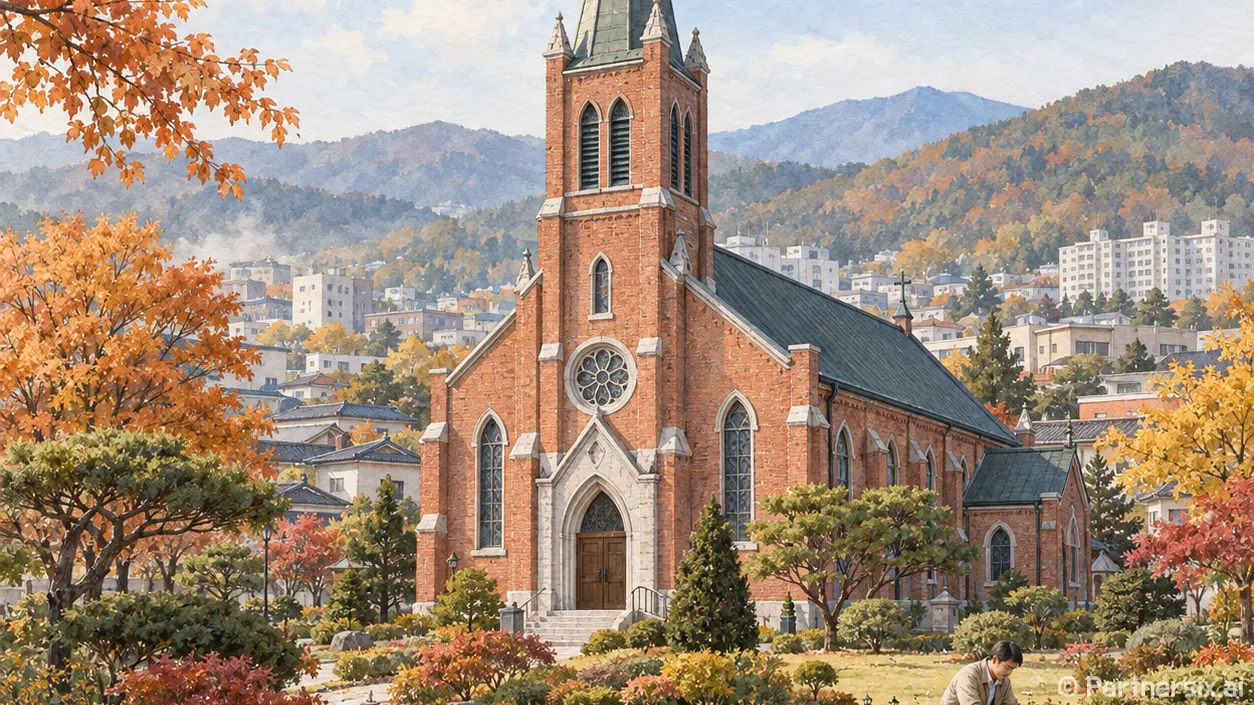 고목 품은 진천 붉은성당