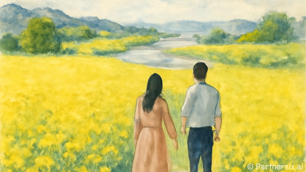 서산 용장천 유채꽃…