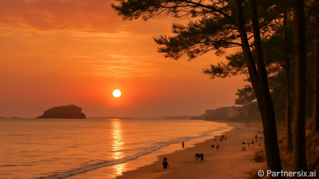 태안 몽산포해수욕장, 감성 가득한 노을 명소