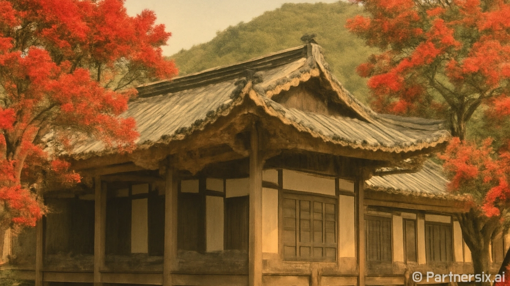 논산 명재고택 붉은…