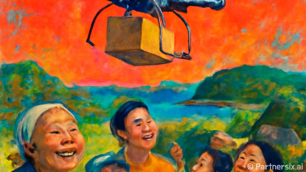 충남 보령, 드론택…