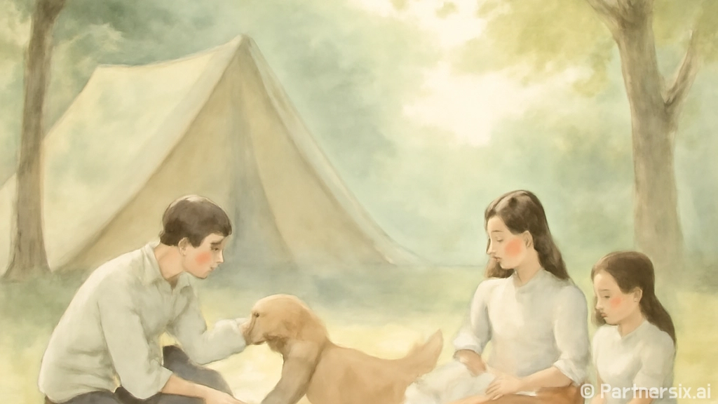 가족과 반려견 힐링…