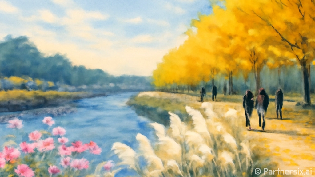 아산 곡교천 가을 …