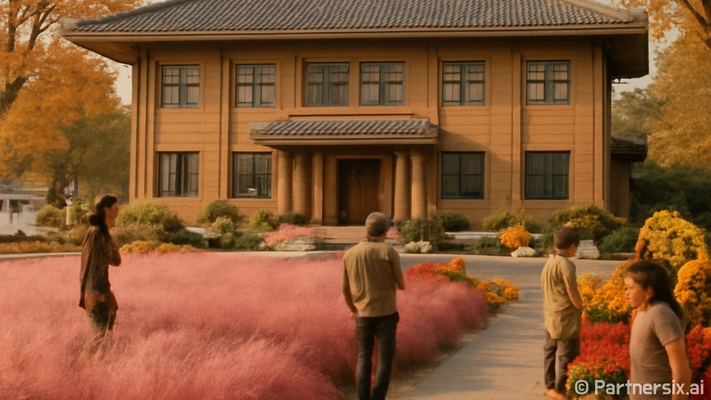 예산군청 가을꽃 명소 핑크뮬리와 국화