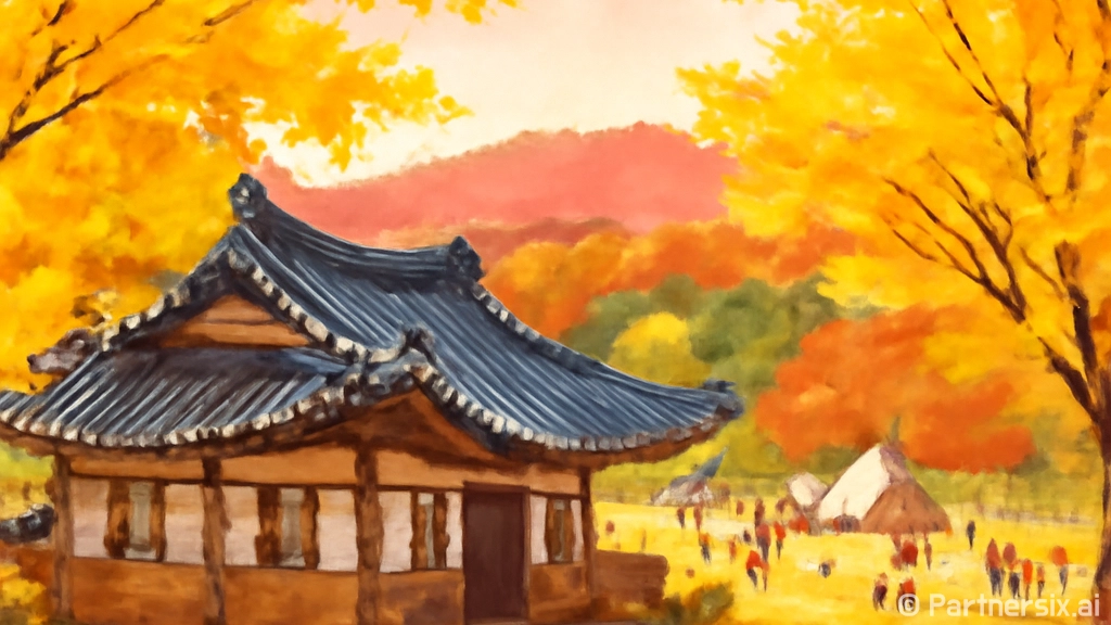 보령 청라은행마을, 가을 노란빛 물결