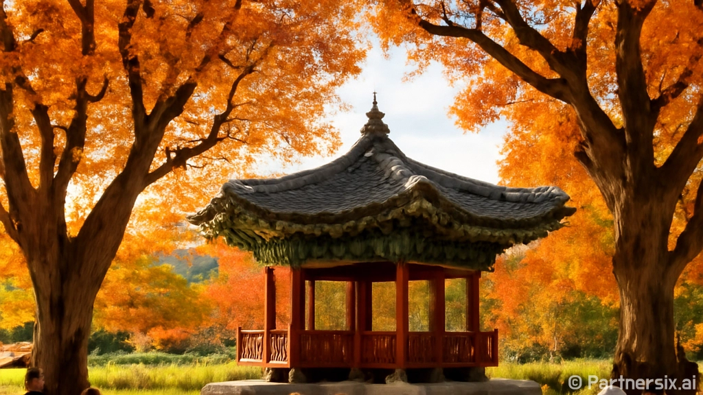 계룡 괴목정, 가을…