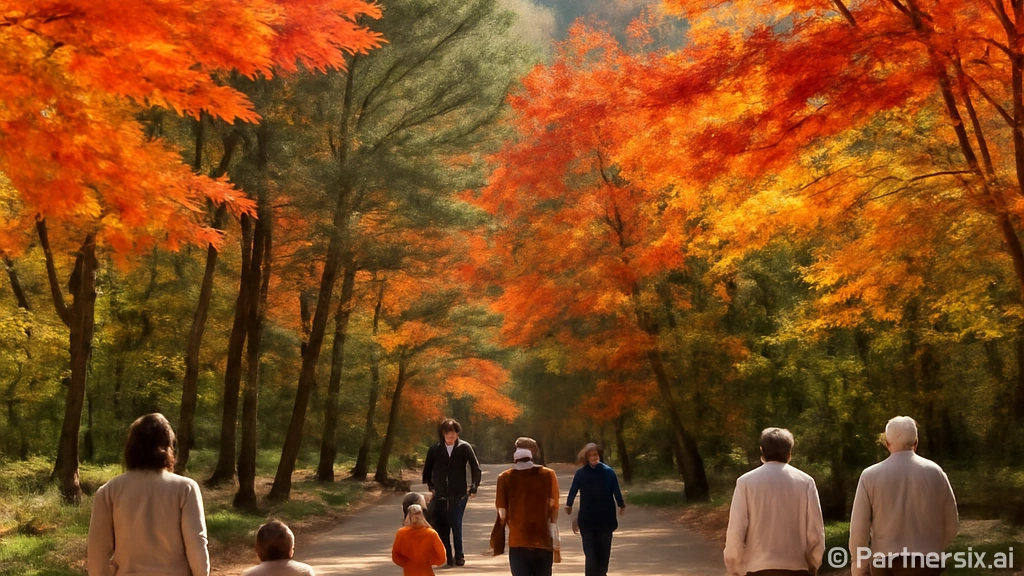 논산 온빛자연휴양림, 가을 단풍의 절정