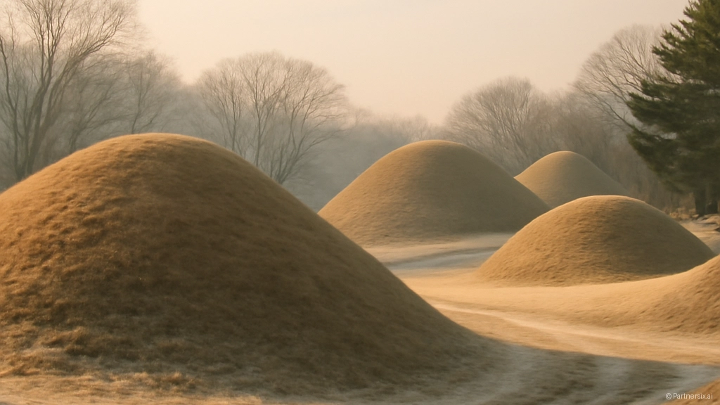 백제 왕릉원의 겨울…