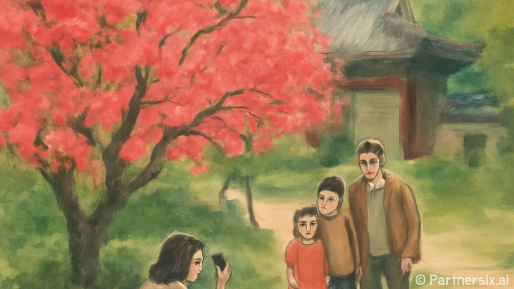 아산 현충사 홍매화…