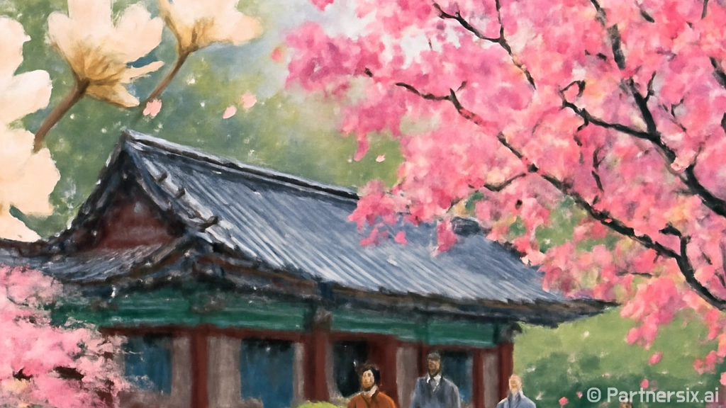 공주 신원사 봄꽃 …