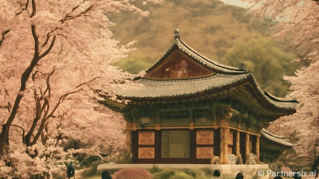 논산 관촉사 벚꽃 …