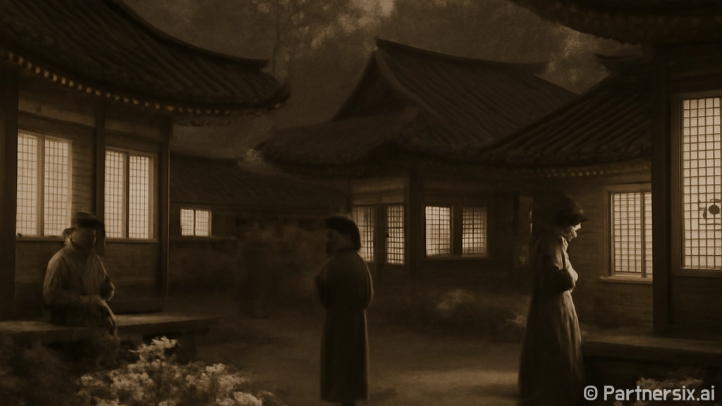 공주한옥마을 밤의 …