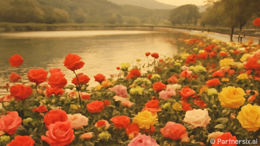 아산 신정호수 장미…