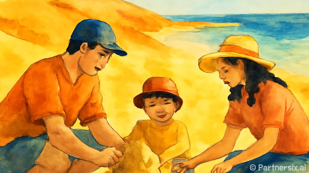 아이와 함께 신두리…