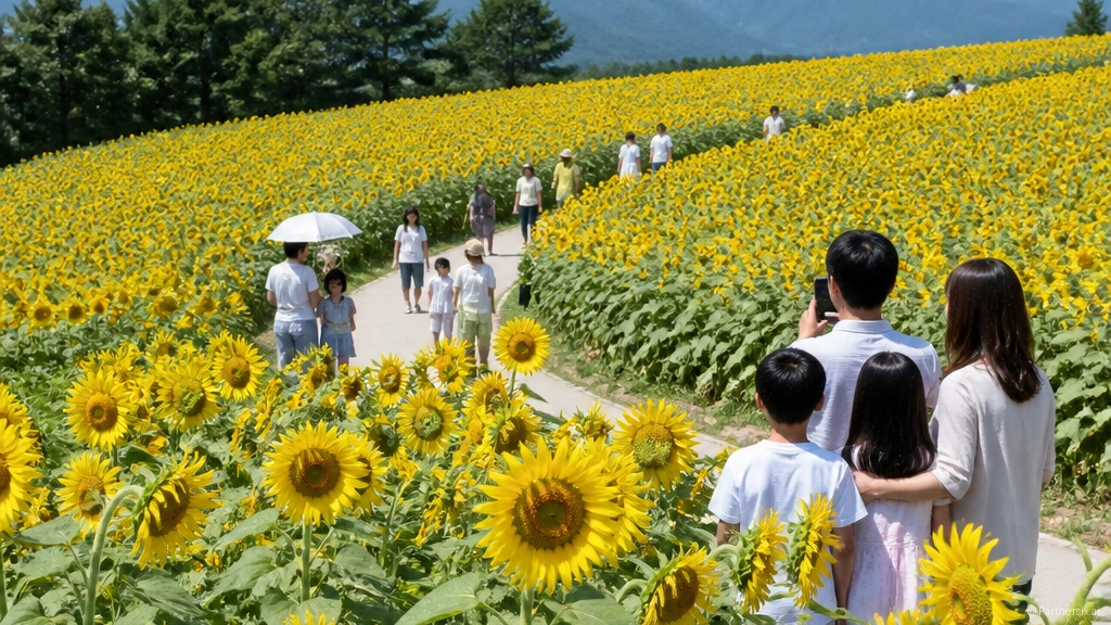 예산 덕산온천 해바라기 단지, 여름 관광명소로 부상