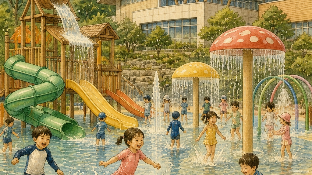 당진종합운동장 물놀이장과 버블건 이벤트