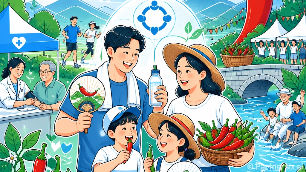 청양, 초록과 빨강…