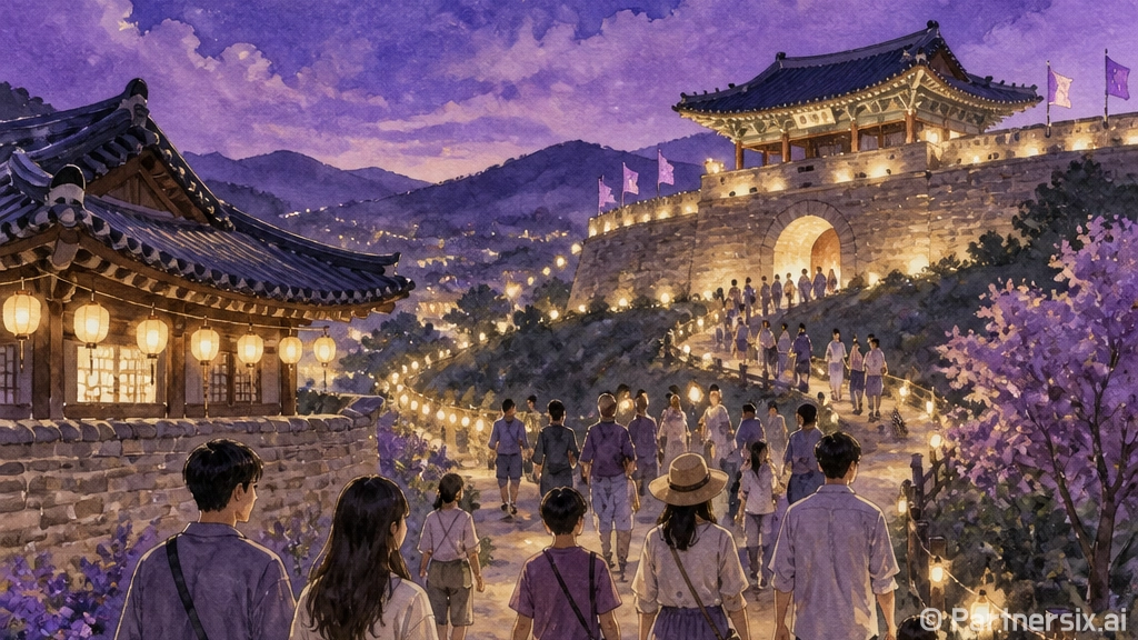 밤빛 아래 면천읍성…