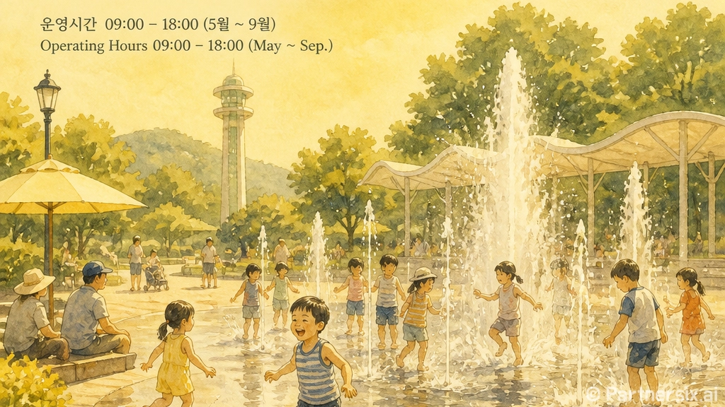 아산 문화공원 분수…