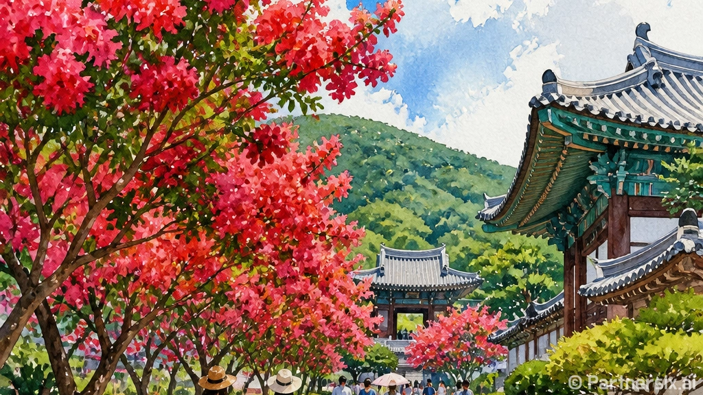 아산 현충사 배롱나…