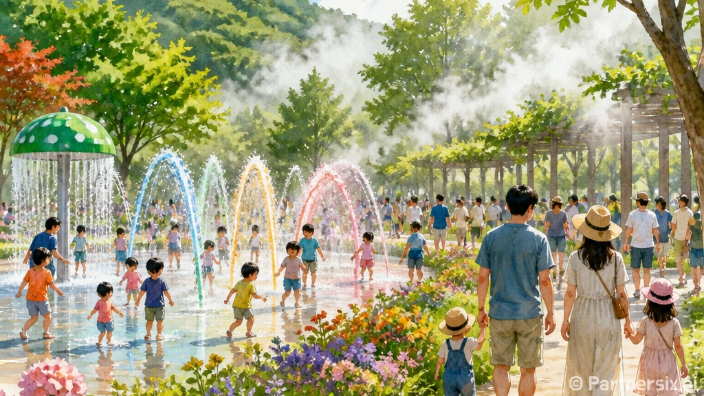 무더위 속 가족 힐…