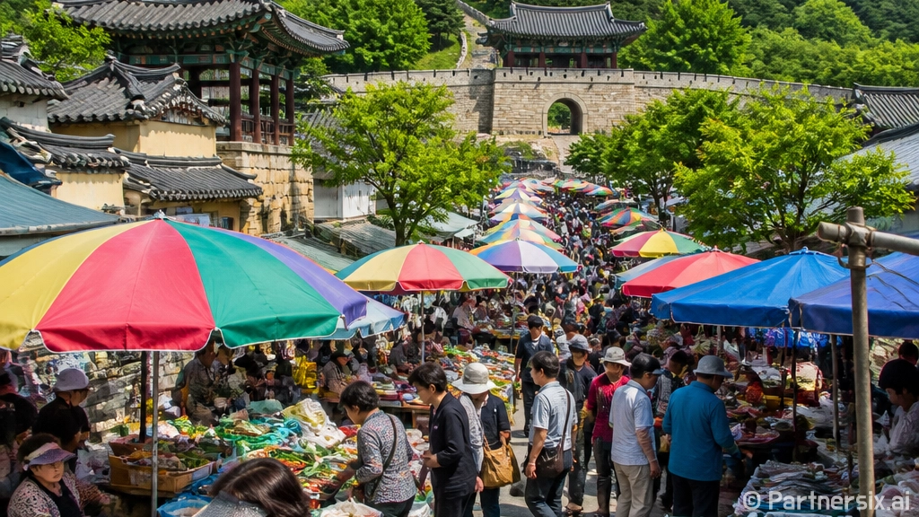 공주 산성시장 오일장 먹거리 대향연