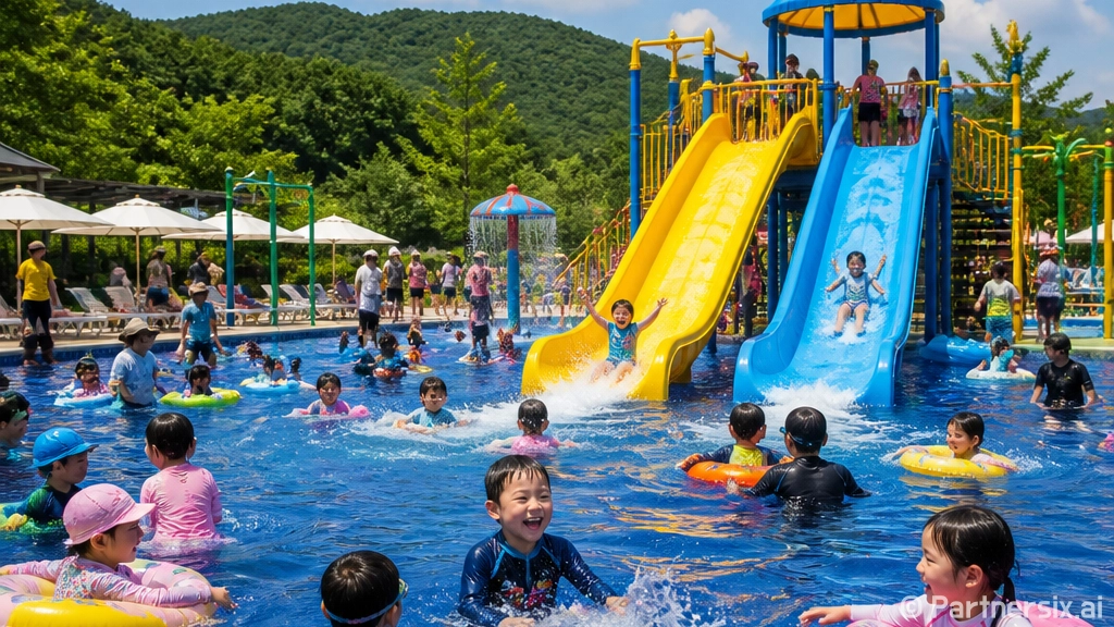 공주 곰나루 어린이수영장, 무료 워터슬라이드 인기