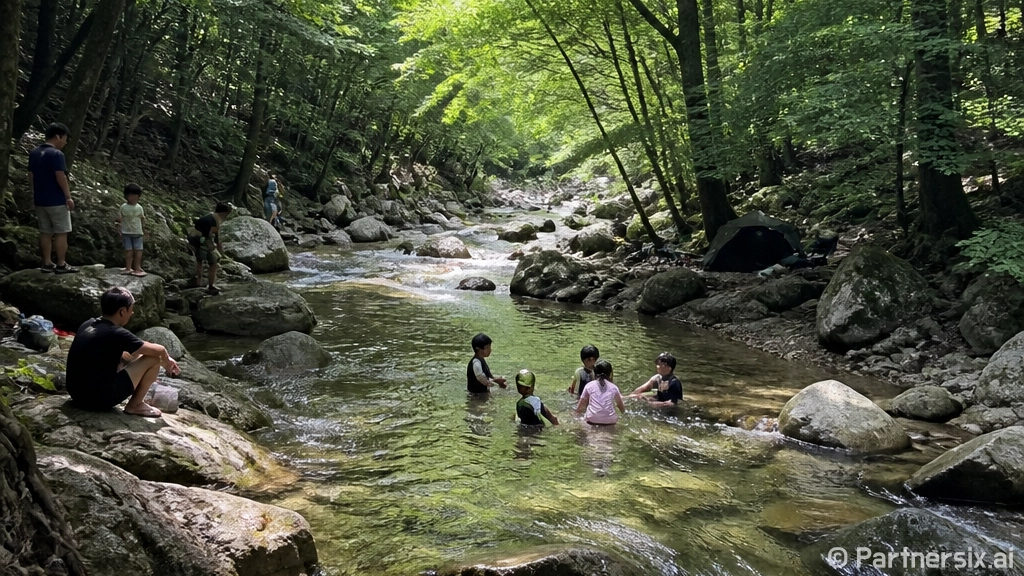 계룡산 동학사 계곡…