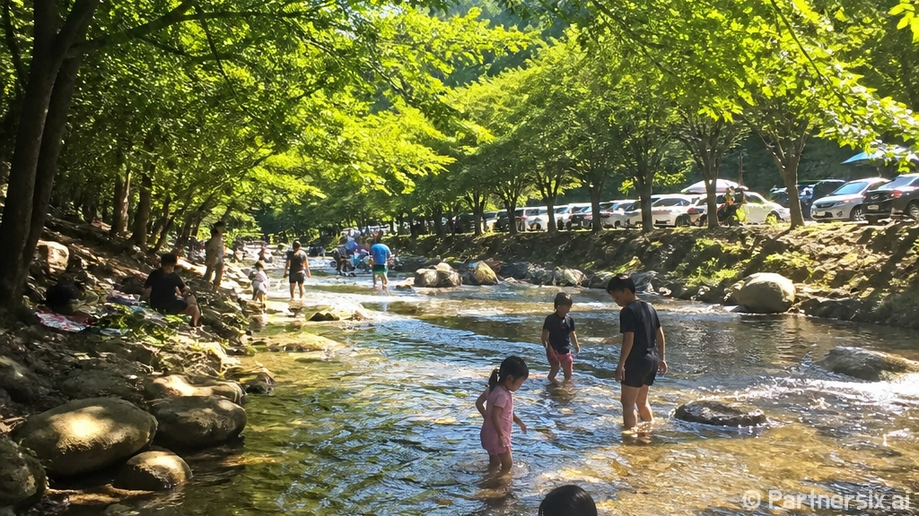 아산 강당골계곡, 주차 1분 만에 만나는 여름 피서지
